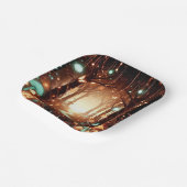 Assiettes En Carton Simple Baby shower forestier majestueux enchanté (Angulaire)