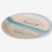 Assiettes En Carton Simple Beach Sweet 16 (Angle)