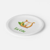 Assiettes En Carton Simple Blanc Simple Irlandais Golden Harp Mange Gâ (Angle)
