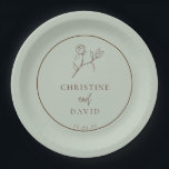 Assiettes En Carton Simple Bohème Mariage floral sauge vert<br><div class="desc">Cette simple plaque de papier Mariage de Bohême Florale est facile à personnaliser ! Ce sera très bien pour Boho mariage. Les produits correspondants,  y compris la suite Invitation et la papeterie jour-off,  se trouvent dans la collection de Mariages Fleurs de Bohême moderne dans mon magasin Wowweds.</div>