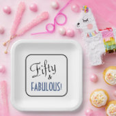 Assiettes En Carton Simple Chic Cinquante & FABULE ! Fête d'anniversai (Fête)