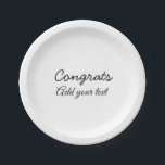 Assiettes En Carton Simple congratulation graduation add your<br><div class="desc">conception</div>