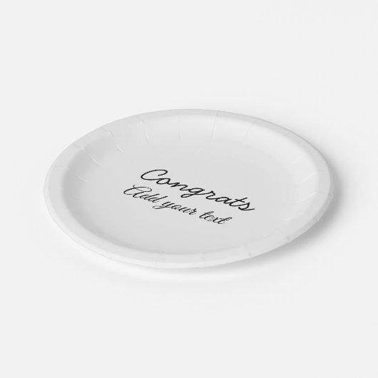 Assiettes En Carton Simple congratulation graduation add your (Angle)