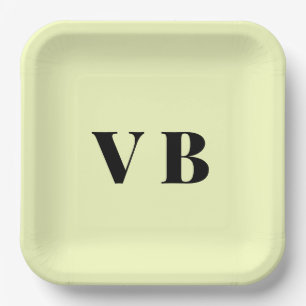 Assiettes En Carton simple couleur pastel personnalisée minimale solid