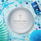 Assiettes En Carton Simple Cross Boys Première Communion Celebration B (Fête)