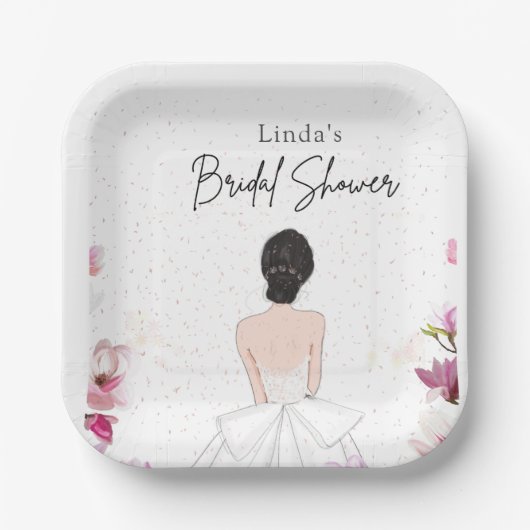 Assiettes En Carton Simple douche bridal.shower (Recto)