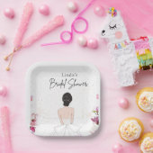 Assiettes En Carton Simple douche nuptiale mignonne (Fête)