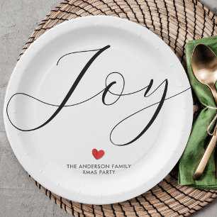 Assiettes En Carton Simple élégance Noël Joie Fête de Noël