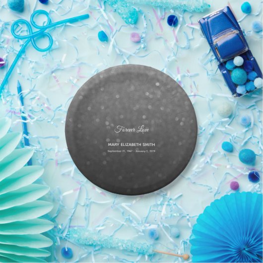 Assiettes En Carton Simple Élégant pour l'amour perpétuel Ombre Partie (Fête)