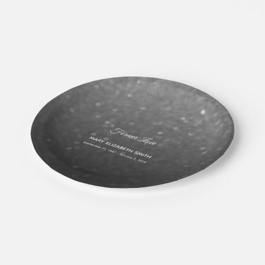 Assiettes En Carton Simple Élégant pour l'amour perpétuel Ombre Partie (Angle)