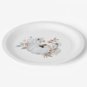 Assiettes En Carton Simple Elegant White Pumpkin (Angle)