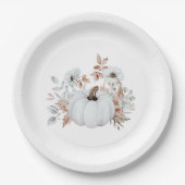 Assiettes En Carton Simple Elegant White Pumpkin (Devant)