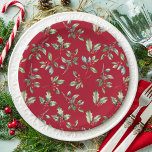 Assiettes En Carton Simple élégante aquarelle de Noël Botanique<br><div class="desc">Simple Elegant Christmas Watercolor Botanical Classic plaques en papier dispose d'une belle aquarelle illustration de la verdure saisonnière et des baies sèches,  ainsi que le type élégant.</div>
