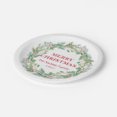 Assiettes En Carton Simple élégante couronne moderne Noël (Angle)