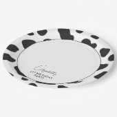 Assiettes En Carton Simple élégante fête d'anniversaire de vache noire (Angle)