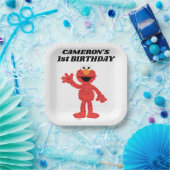 Assiettes En Carton Simple Elmo 1er anniversaire (Fête)