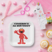Assiettes En Carton Simple Elmo 1er anniversaire (Fête)
