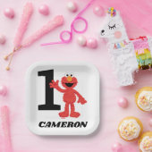 Assiettes En Carton Simple Elmo 1er anniversaire (Fête)