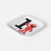 Assiettes En Carton Simple Elmo 1er anniversaire (Angulaire)