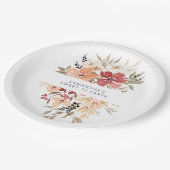 Assiettes En Carton Simple Floral Sweet 16 Anniversaire (Angle)