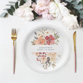 Assiettes En Carton Simple Floral Sweet 16 Anniversaire