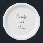 Assiettes En Carton simple gâteau mariage blanc minimal<br><div class="desc">conception</div>