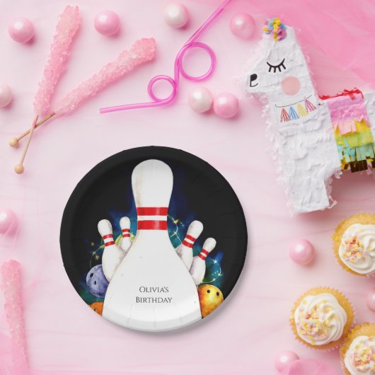 Assiettes En Carton Simple mignon Bowling pour enfants Anniversaire (Fête)