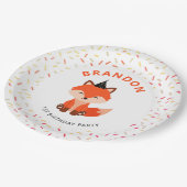 Assiettes En Carton Simple mignonne Baby Fox Confetti fête d'anniversa (Angle)