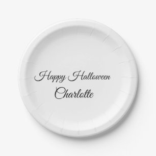 Assiettes En Carton SIMPLE MINIMAL.CUTIE AJOUTEZ NOM BÉBÉ joyeux Hallo