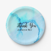 Assiettes En Carton simple minimum calligraphy thank you add nam (Devant)