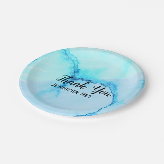 Assiettes En Carton simple minimum calligraphy thank you add nam (Angle)