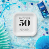 Assiettes En Carton Simple Modern Surprise 50th Birthday Party (Fête)