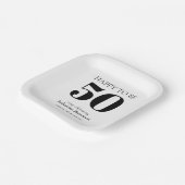 Assiettes En Carton Simple Modern Surprise 50th Birthday Party (Angulaire)