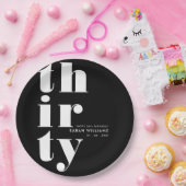 Assiettes En Carton Simple moderne 30e fête d'anniversaire (Fête)