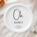Assiettes En Carton Simple moderne Neutral Oh Baby ! Baby shower<br><div class="desc">Fêtez votre petit avec nos assiettes en papier baby shower neutres et simples, avec un design minimaliste noir et blanc moderne et joli. Avec son esthétique propre et d'inspiration boho, l'atmosphère contemporaine et neutre pour le genre est parfaite pour accueillir un bébé garçon ou une fille en toute saison, qu'il...</div>