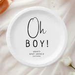 Assiettes En Carton Simple Moderne Neutre Oh mon garçon ! Baby shower<br><div class="desc">Fêtez votre petit avec nos assiettes en papier baby shower neutres et simples, avec un design minimaliste noir et blanc, moderne et joli. Avec son esthétique propre et d'inspiration boho, l'atmosphère contemporaine et neutre pour le genre est parfaite pour accueillir un bébé garçon ou une fille en toute saison, qu'il...</div>
