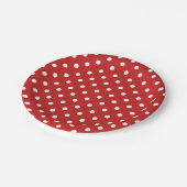 Assiettes En Carton Simple Motif Polka blanc blanc foncé (Angle)