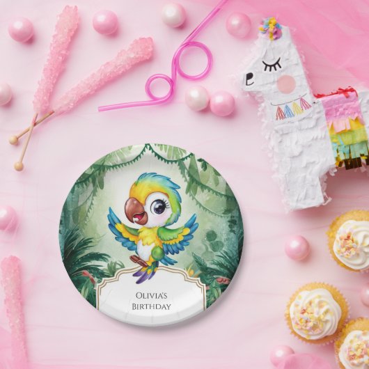 Assiettes En Carton Simple Parrot magique Anniversaire (Fête)