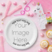 Assiettes En Carton simple photo personnalisée papier pirate personnal (Fête)