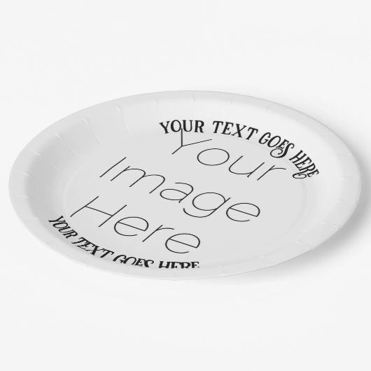 Assiettes En Carton simple photo personnalisée papier pirate personnal (Angle)