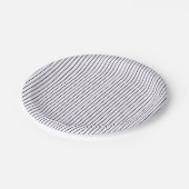 Assiettes En Carton Simple Rayure Violette Fine (Angle)
