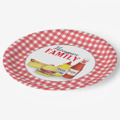 Assiettes En Carton Simple Red Country Hamburger Hotdog Mignonne Party (Angle)