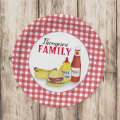 Assiettes En Carton Simple Red Country Hamburger Hotdog Mignonne Party