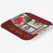 Assiettes En Carton Simple Script Multi Photo Grad Graduation Party (Angulaire)