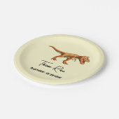 Assiettes En Carton Simple T Rex Dinosaur Troisième fête d'anniversair (Angle)