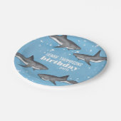 Assiettes En Carton Simple Whimsical Pool Party Requins Blue Ocean (Angle)