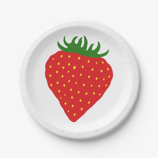 Assiettes En Carton Simplement plaques à papier de fraise (Devant)