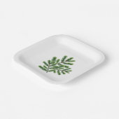 Assiettes En Carton Simplement verdure de pin (Angulaire)
