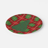 Assiettes En Carton Simples Arbre À Fils Rouge Et Vert (Angle)