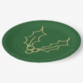 Assiettes En Carton Simply Christmas Collection - Holly (Angle)